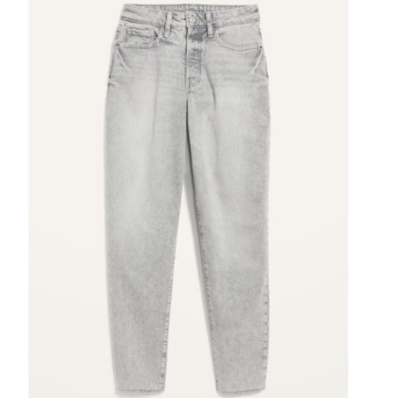Old Navy Curvy High-Waisted Button-Fly O.G.‎ Straight Cut-Off Jeans Size 2 gray - Picture 3 of 14